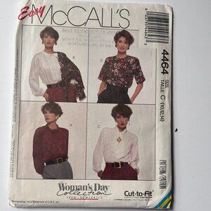 McCall's Uncut Blouse & Scarf Pattern 4464 (10, 12, 14)